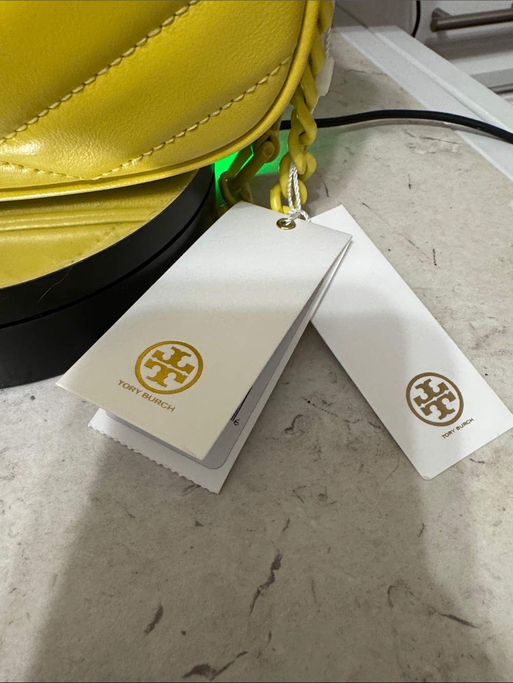Tory Burch Kira Lemon Quilted Leather Crossbody NWT and Dusty - Picture 2 of 6